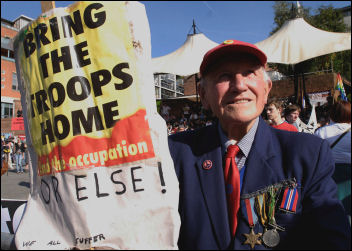 Manchester STWC anti-war demonstration outside Labour Party conference, photo Paul Mattsson