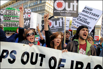 Manchester STWC anti-war demonstration outside Labour Party conference, photo Paul Mattsson