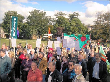 Sussex University Unite members protest against attacks on their pensions, photo Peter Knight