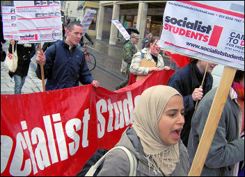 Cambridge Socialist Students protest, photo Cambridge Socialist Party