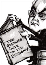 Alistair Darling, cartoon by Suz Alistair Darling, cartoon by Suz