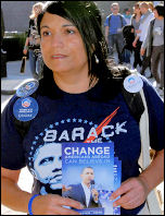 US president Barack Obama supporter, photo Paul Mattsson