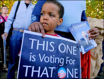 US president Barack Obama supporters, photo Paul Mattsson