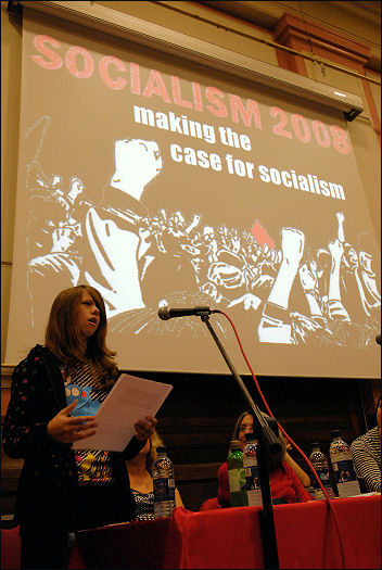 Natalie Powell-Davies at Socialism 2008, photo Paul Mattsson