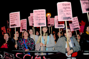 Protesting outside parliament in October 2008, photo Paul Mattsson