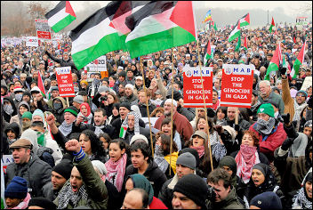 Stop the Slaughter in Gaza: London demo, photo Paul Mattsson