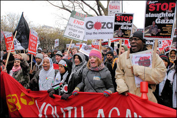 Stop the Slaughter in Gaza: London demo, photo Paul Mattsson