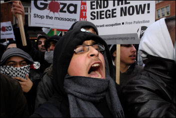 Stop the Slaughter in Gaza: London demo, photo Paul Mattsson