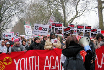 Demonstration against war on Gaza, London, 10 Jan 2009, photo Sarah Mayo