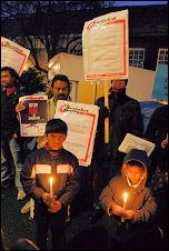 Protest outside the Sri Lankan embassy in London, photo by Paul Mattsson