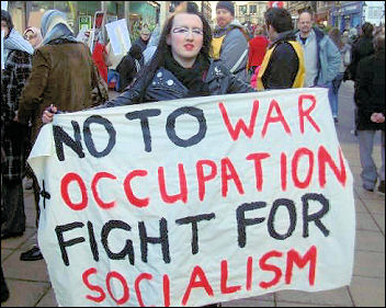 Lincoln Socialist Party against war on Gaza, photo by Lincoln Socialist Party