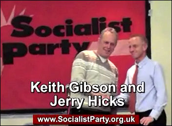 Video of Public meeting on lessons of the Lindsey oil refinery strike, Keith Gibson and Jerry Hicks, photo Socialist Party