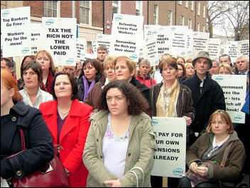 120,000 strong demonstration in Dublin last Saturday, called by the Irish Congress of Trade Unions (ICTU), photo Socialist Party Ireland