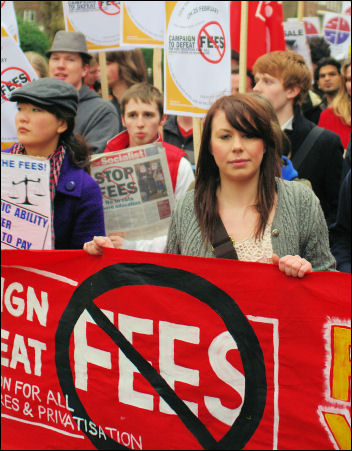 Fighting fees  - student demonstration in central London, photo Rob Sutton