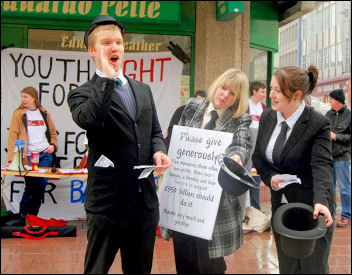 Three Youth Fight for Jobs bankers ask 