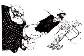 The state, cartoon by Alan Hardman, photo Alan Hardman The state, cartoon by Alan Hardman, photo Alan Hardman