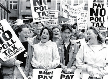 The Battle to defeat the poll tax, photo Steve Gardiner