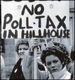 The battle against the poll tax, photo by Dave Sinclair
