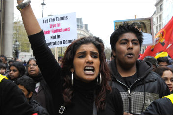 100,000 strong demonstration calling for an end to the war in the north of Sri Lanka , photo Paul Mattsson