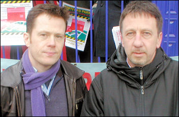 Ian Page and Chris Flood Lewisham Socialist Party councillors, photo Socialist Party