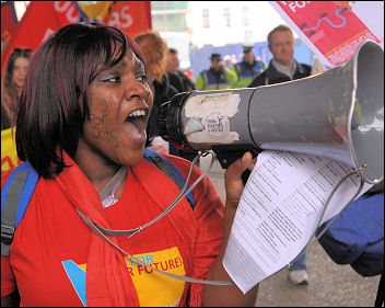 Youth Fight For Jobs demonstration, photo Paul Mattsson