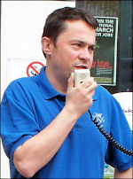 Rob Williams, Linamar Unite convenor, on the lobby of Unite London headquarters over his sacking, photo Alison Hill