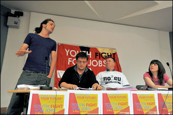 Opening rally at Youth Fight for Jobs conference 2009, photo Paul Mattsson