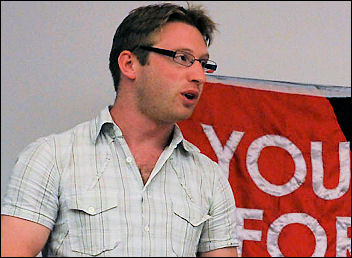 Sean Figg at Youth Fight For Jobs Conference 2009, photo Paul Mattsson