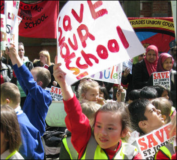 Do not close our schools: Medway schools protest, photo Jacqui Berry