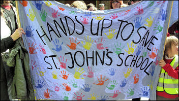 Do not close our schools: Medway schools protest, photo Jacqui Berry