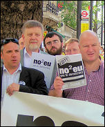 Dave Nellist (2nd left) and Bob Crow (right) campaigning for an electoral alternative to the three main parties, photo D Carr Dave Nellist (2nd left) and Bob Crow (right) campaigning for an electoral alternative to the three main parties, photo D Carr
