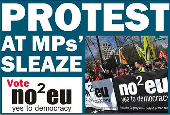 Protest at MPs