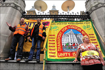 London Underground strike of RMT tube workers, photo Paul Mattsson