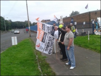 Four day strike at Remploy Springburn, photo by Matt Dobson