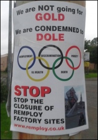 Remploy Springburn poster, photo by Matt Dobson