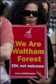 Anti-EDL demo, Walthamstow, 1.9.12, photo Paul Mattsson