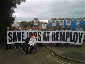 Remploy strike, Chesterfield, Sept 2012, photo Becci Heagney