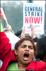 On the 26 March 2011 TUC demonstration - 24-hour general strike now!, photo Paul Mattsson