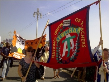 Sept 9th 2012 NSSN marching in Brighton for a one day strike against austerity