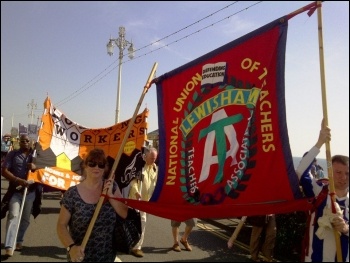 Sept 9th 2012 NSSN marching in Brighton for a one day strike against austerity