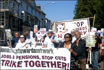 NSSN march to lobby TUC, Brighton 9.9.12, photo by Sarah Mayo