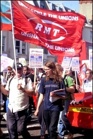 NSSN march to lobby TUC, Brighton, 9.9.12, photo Sarah Mayo