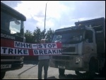 Protest picket at MHH Contracting, Sheffield