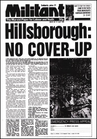 Militant newspaper, 21 April 1989 issue 941, on the Hillsborough disaster