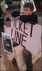 Construction workers' protest outside Paddington Crossrail site, 17.9.12, photo by Neil Cafferky