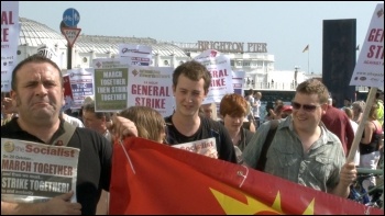 NSSN lobby of the TUC Congress 2012 in Brighton, photo Socialist Party