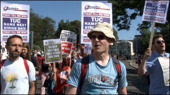 The NSSN lobbied the TUC Congress 2012 to use the TUC demo on 20 October as a springboard for a 24-hour general strike, photo Socialist Party