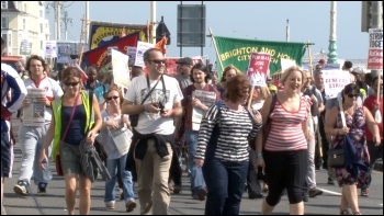 NSSN lobby of the TUC Congress 2012 in Brighton, photo Socialist Party