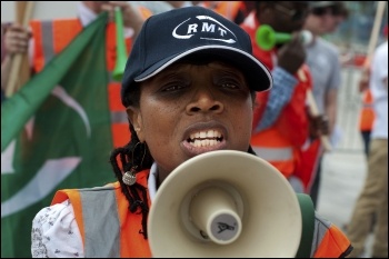 RMT protest July 2012, photo Paul Mattsson