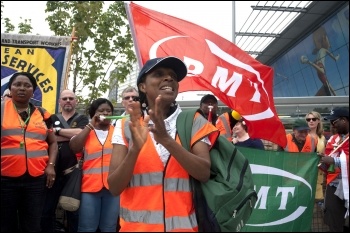 RMT protest July 2012, photo Paul Mattsson